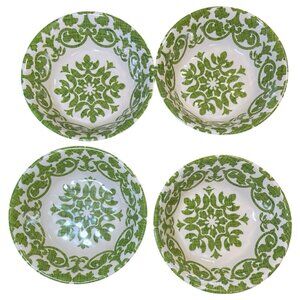 Four Pier‎ 1 Imports Melamine 7.5” Royal Regal Trellis Cereal Bowls